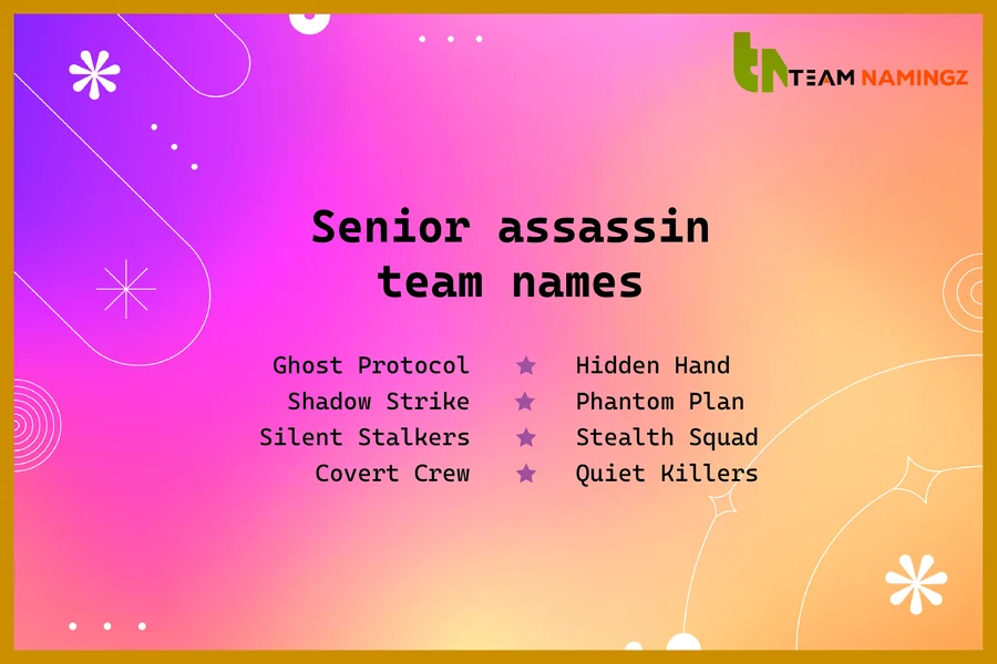 senior assassin team names 1